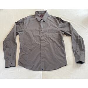 UNTUCKit Gray Button Up Shirt Mens M Long Sleeve Gray